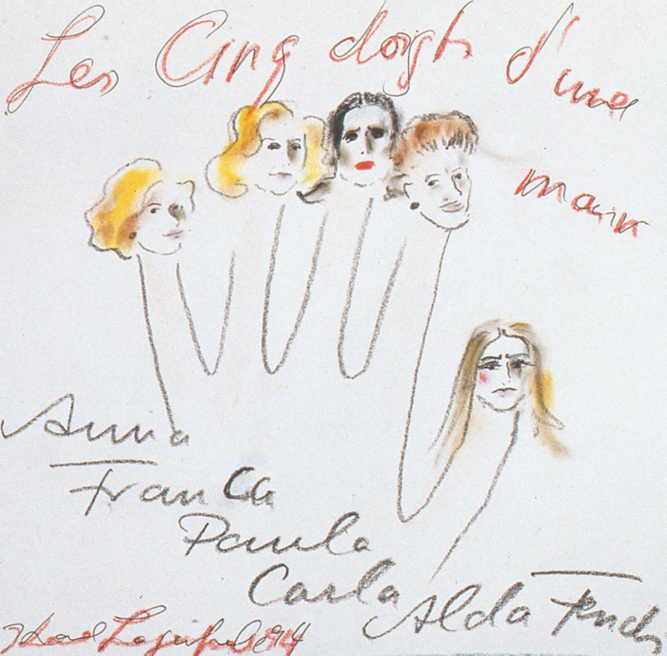 Karl Lagerfeld以手之五指形容Fendi五姐妹 © Courtesy of Fendi