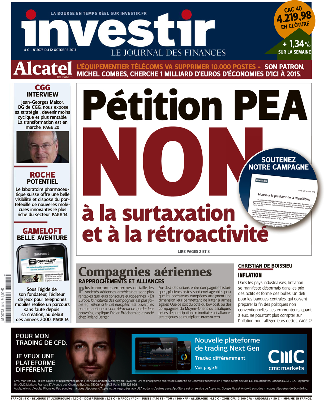 2013年10月12日后的“Pétition PEA”特刊。