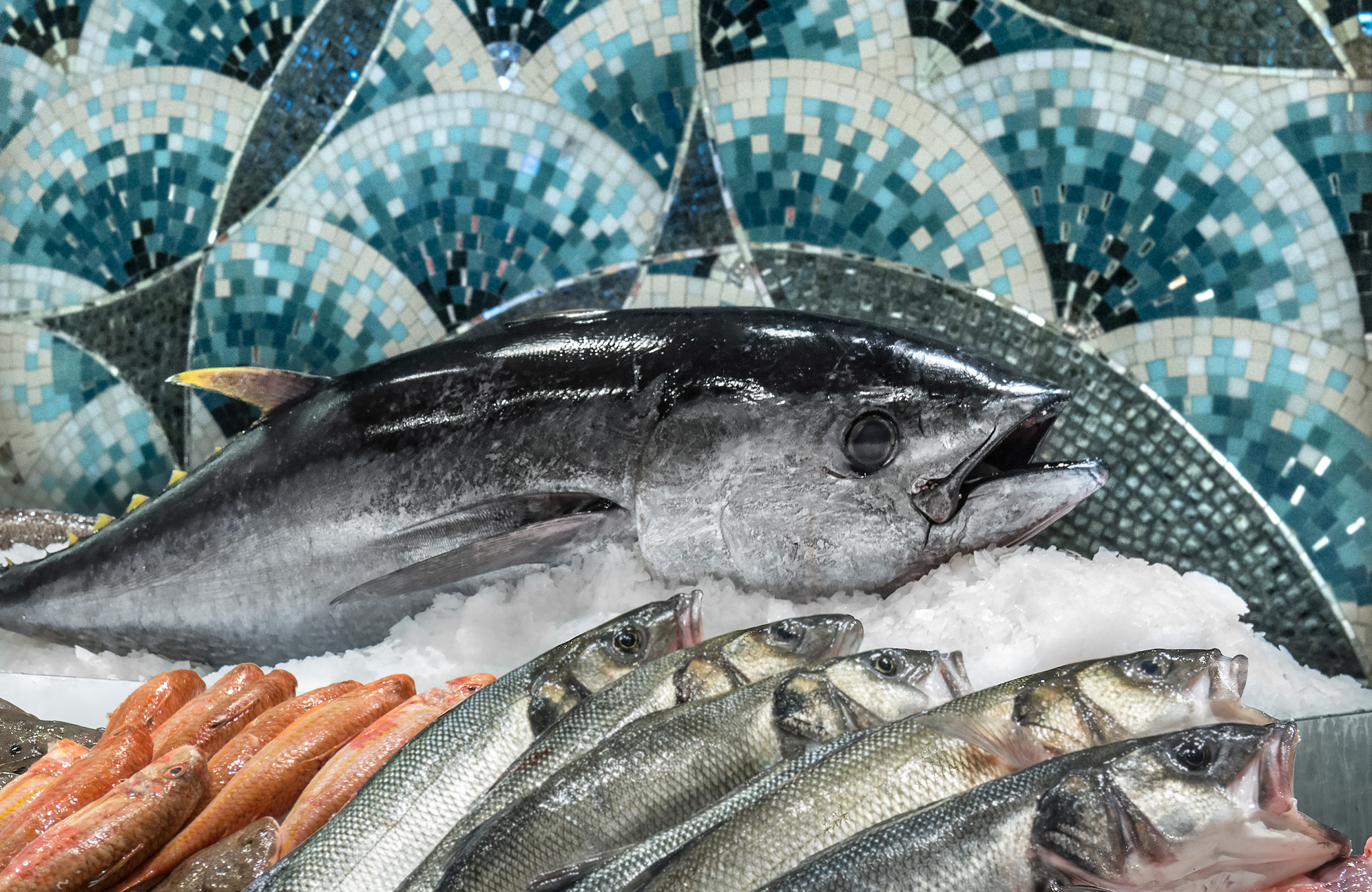 La Grande Épicerie de Paris:水产柜台。© Gabriel de la Chapelle